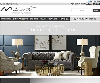 Mẫu website thiết kế nội thất - Thiết kế website Home Decor